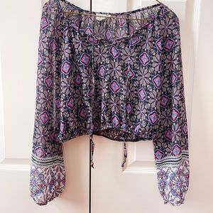 Kendall + Kylie Pacsun printed blouse